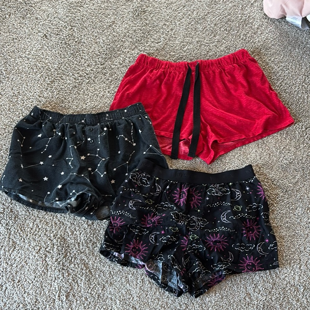 3 pairs of sleep shorts